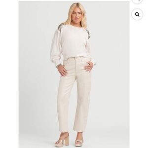 New Jessica Simpson Women's Myrtle Barrel Leg Jeans off white